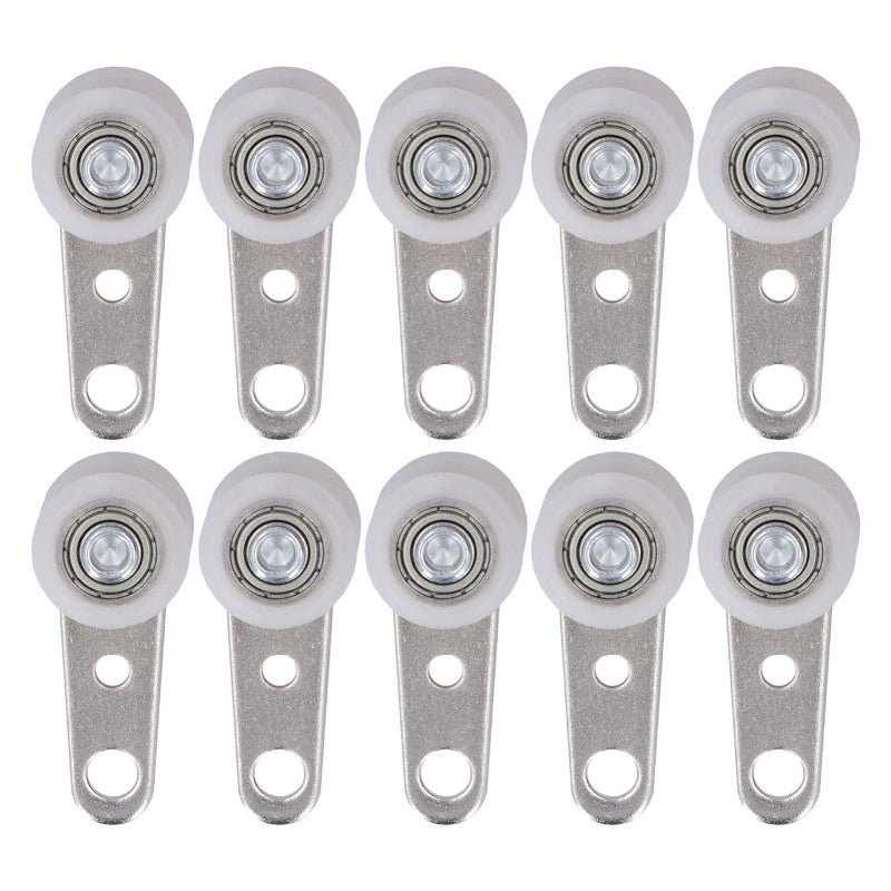 Nylon Pulley 10-Pack 19mm Diameter Stainless Steel - Durable Smooth Sliding - Nylon Roller for Sliding Doors Cabinets Windows - Image 1