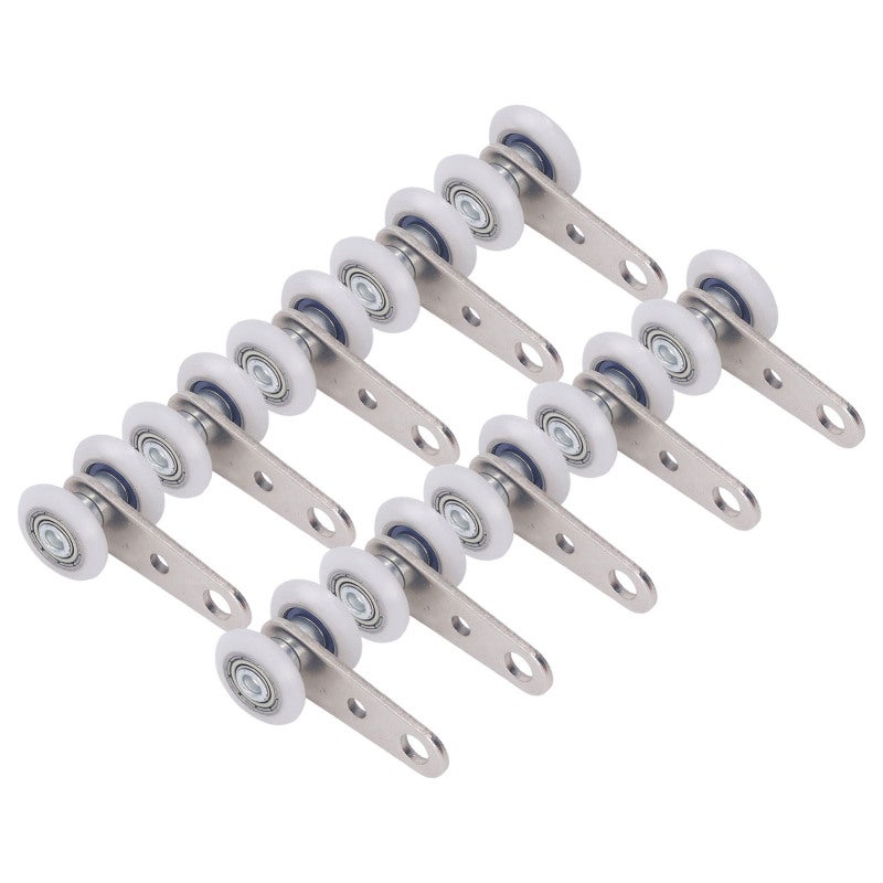 Nylon Pulley 10-Pack 19mm Diameter Stainless Steel - Durable Smooth Sliding - Nylon Roller for Sliding Doors Cabinets Windows - Image 2