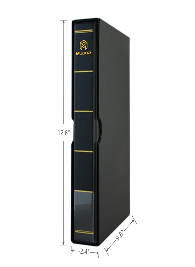 MUDOR Empty Stamp Albums Stockbook for Professional Collectors, Classic Binder with Slipcase (Black) - Image 2