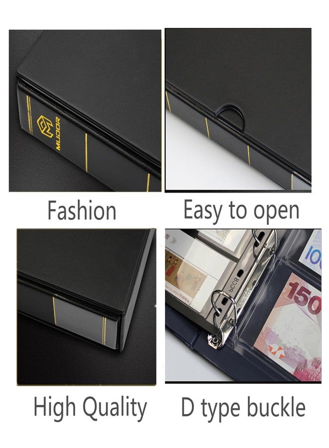 MUDOR Empty Stamp Albums Stockbook for Professional Collectors, Classic Binder with Slipcase (Black) - Image 3