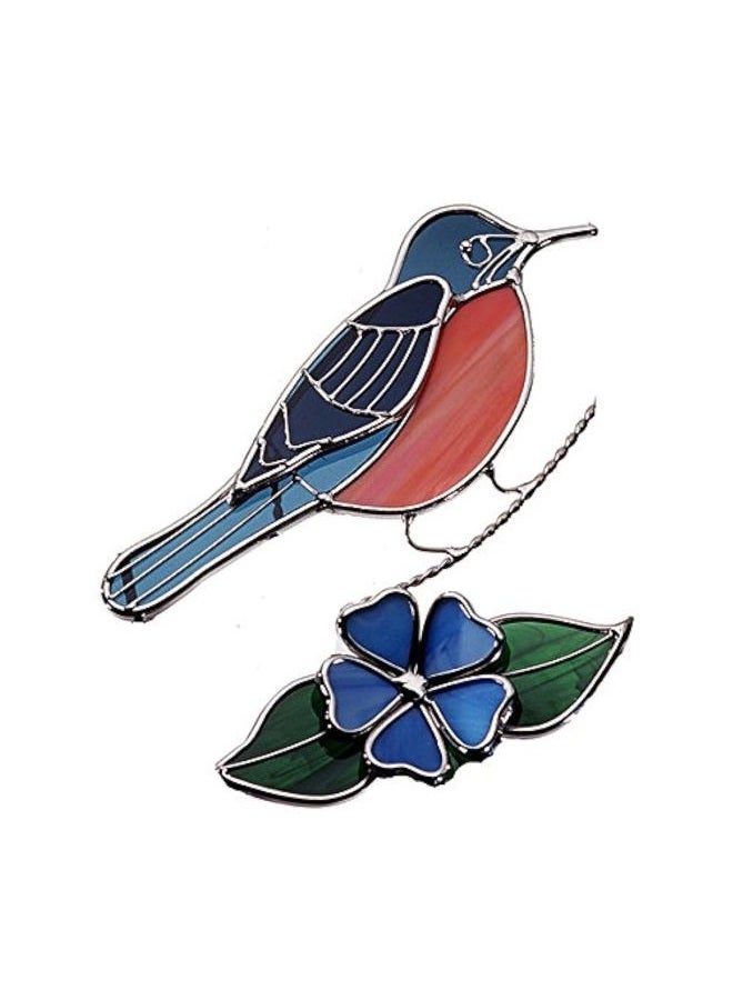 NS Robin Bird Stained Glass Sun Catcher