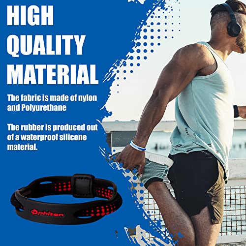Phiten X50 Hybrid Bracelet - Sport Bracelet Permeated with Aqua-Titanium Technology for Alternative Healing - Power Elastomer Zone with Micro Titanium Spheres - Black/Red, 6.75 Inch - Image 3