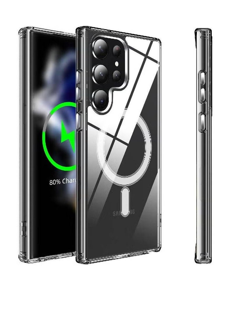 vesus Protective Shockproof Magsafe Magnetic Case Cover For Samsung Galaxy S23 Ultra Clear - Image 1