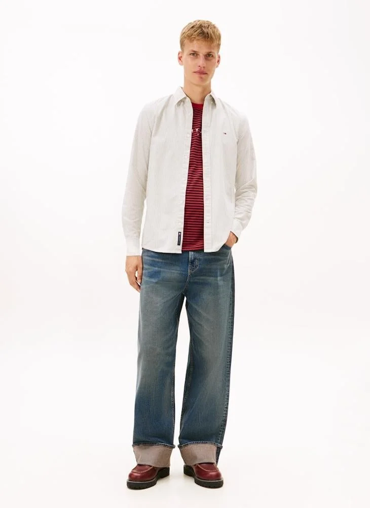 TOMMY JEANS  Slim Stripe Oxford Shirt for Men | Best Price UAE