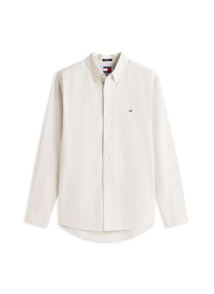 TOMMY JEANS  Slim Stripe Oxford Shirt for Men | Best Price UAE