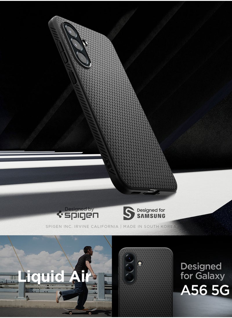 Spigen Liquid Air Samsung Galaxy A56 5G Case Cover (2025) - Matte Black  - Image 2