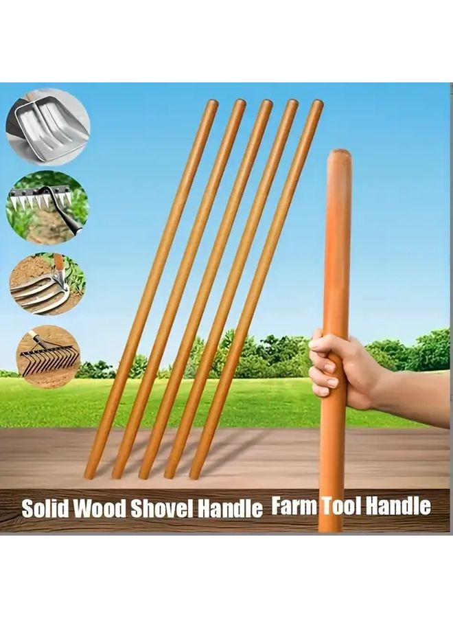 Solid Wood Farm Tool Handles 47.24inch 55.12inch Durable Ergonomic Grip for Garden Forks Rakes Shovels Lawn Care Agricultural Use - Image 1