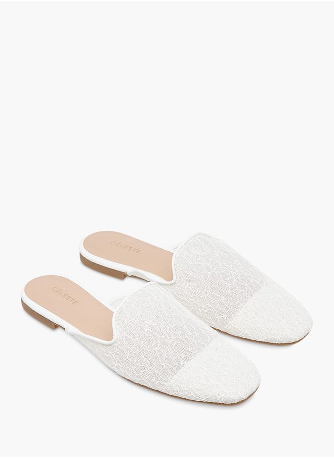 Celeste Womens Textured Slip-On Mules  - Image 2