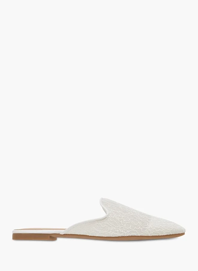 Celeste Womens Textured Slip-On Mules