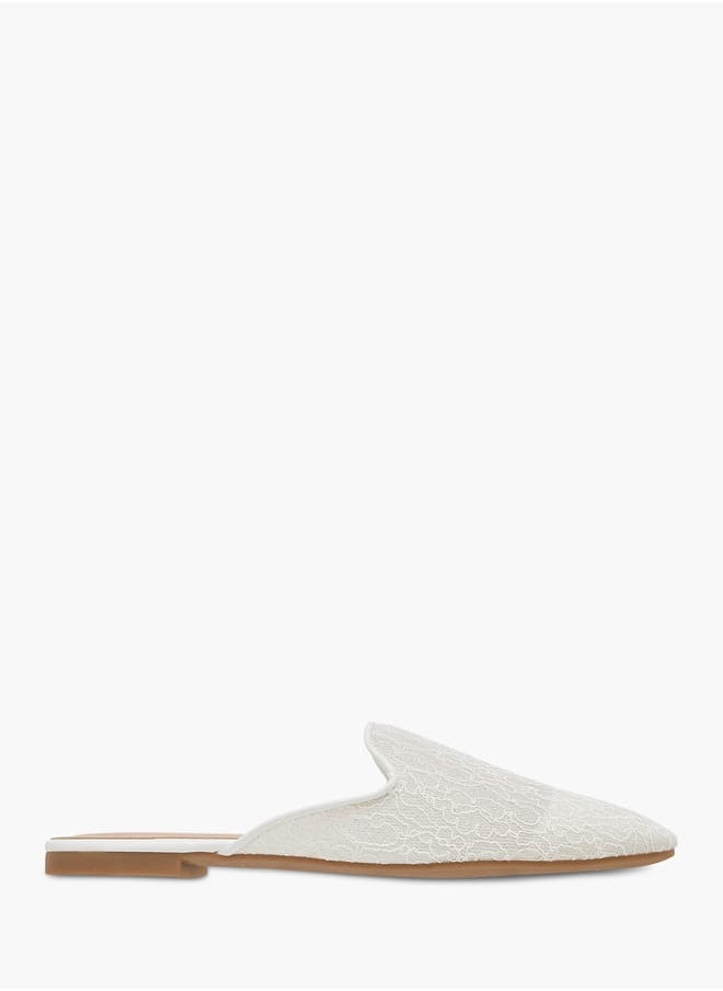 Celeste Womens Textured Slip-On Mules  - Image 3