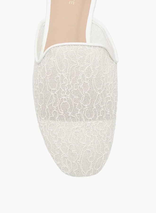 Celeste Womens Textured Slip-On Mules