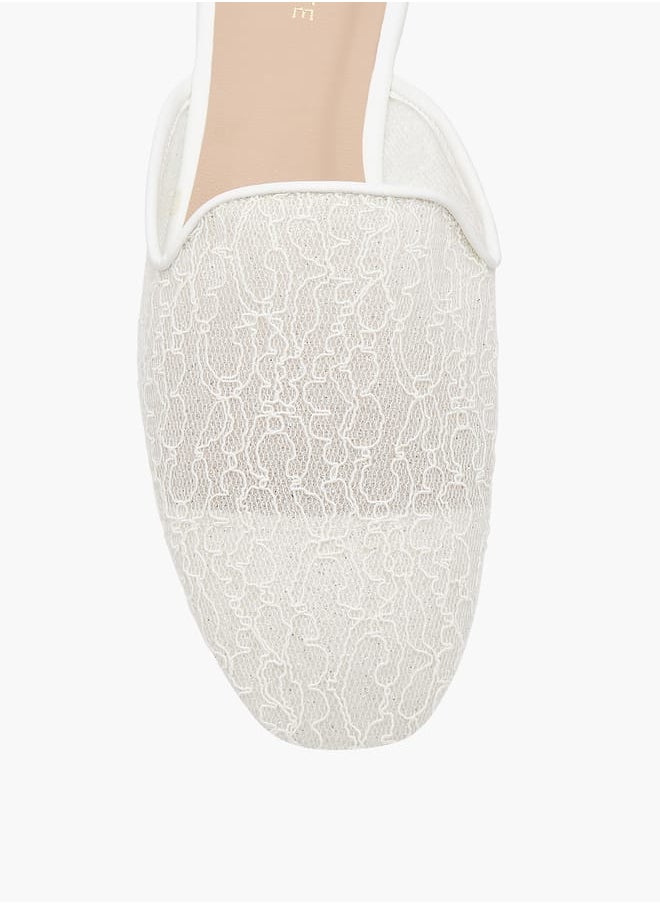 Celeste Womens Textured Slip-On Mules  - Image 4