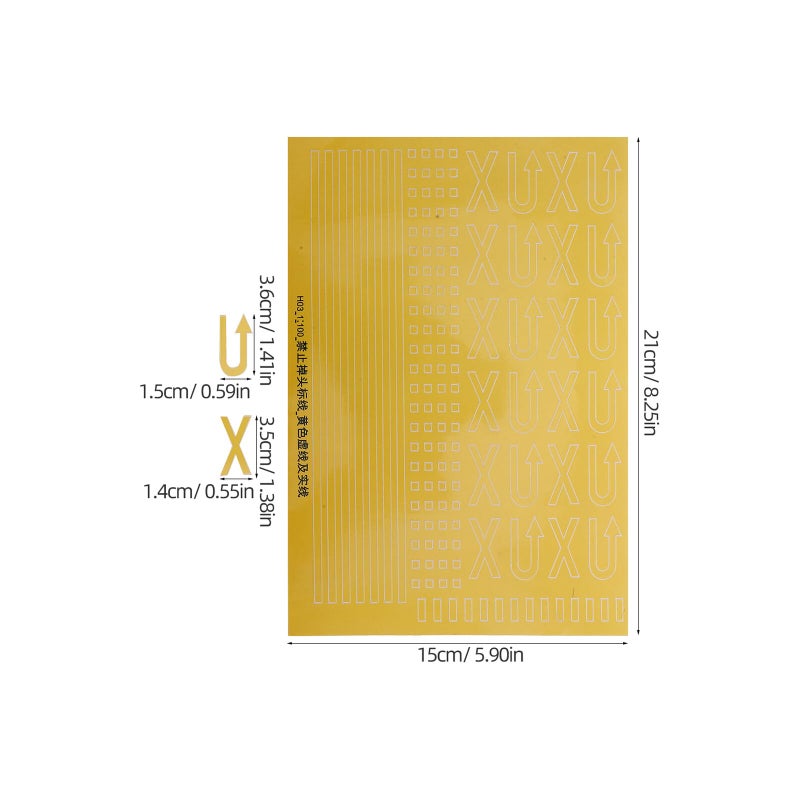 Realistic DIY Road Sign Stickers Yellow Prohibited Turn Street Markings For Models - Image 3