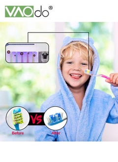 UV Toothbrush Sanitizer Holder Sterilizer for All Toothbrushes Wall Mount Sticker Plus Toothpaste Dispenser Wireless for Family Bathroom Kids - pzsku/Z5F6664DD283DE29CA34DZ/45/_/1688095182/f67ba2f0-8f89-44a7-a28a-241610d4e098