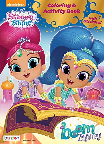 Bendon Publishing Shimmer and Shine Coloring Book Bundle Set 2 Books Over 50 Stickers Crayons and Licensed Little Princess Stickers Shimmer and Shine Party Supplies - Image 5