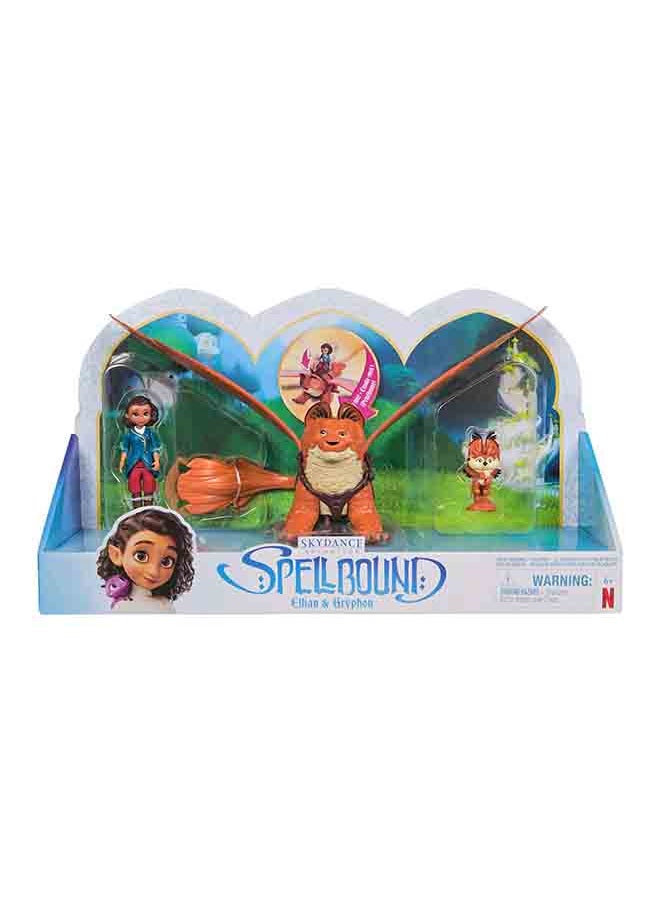 SPIN MASTER - Spellbound, Ellian 3.5-inch Doll, Deluxe Gryphon & Cub Collectible Action Figures Pack - Image 1