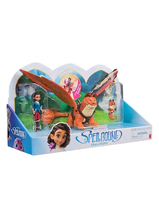 SPIN MASTER - Spellbound, Ellian 3.5-inch Doll, Deluxe Gryphon & Cub Collectible Action Figures Pack - Image 1