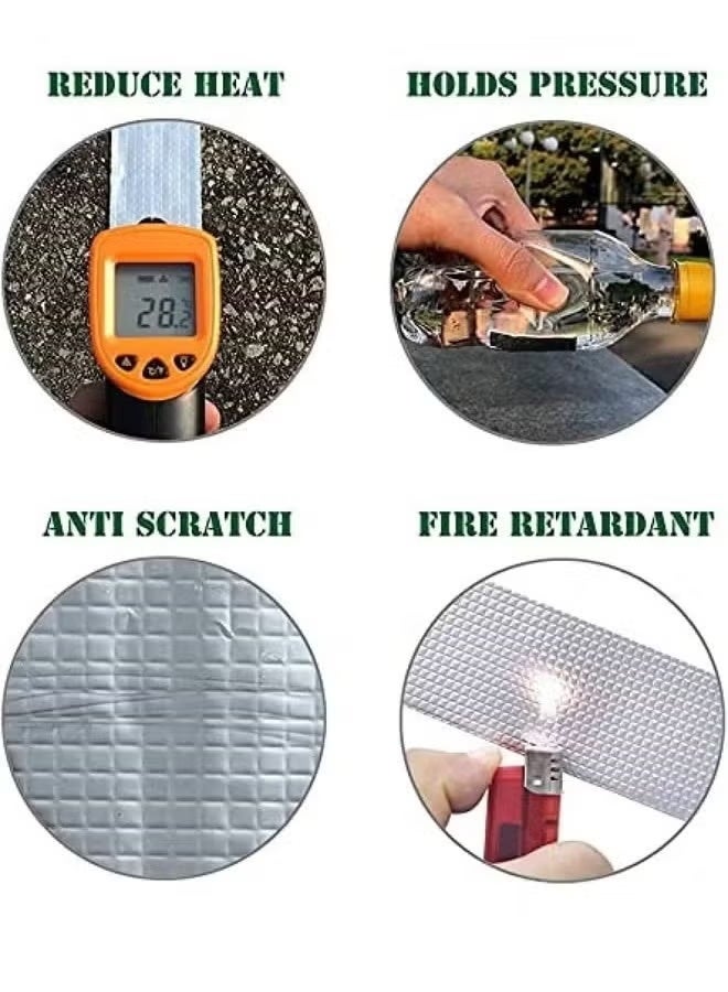 1 PCS Waterproof Tape Aluminium Foil Tape Leakage Repair Waterproof Adhesive Tape Sealing Butyl Rubber Tape Be Suitable For Pipe Leakage Roof Water Tape - Image 2