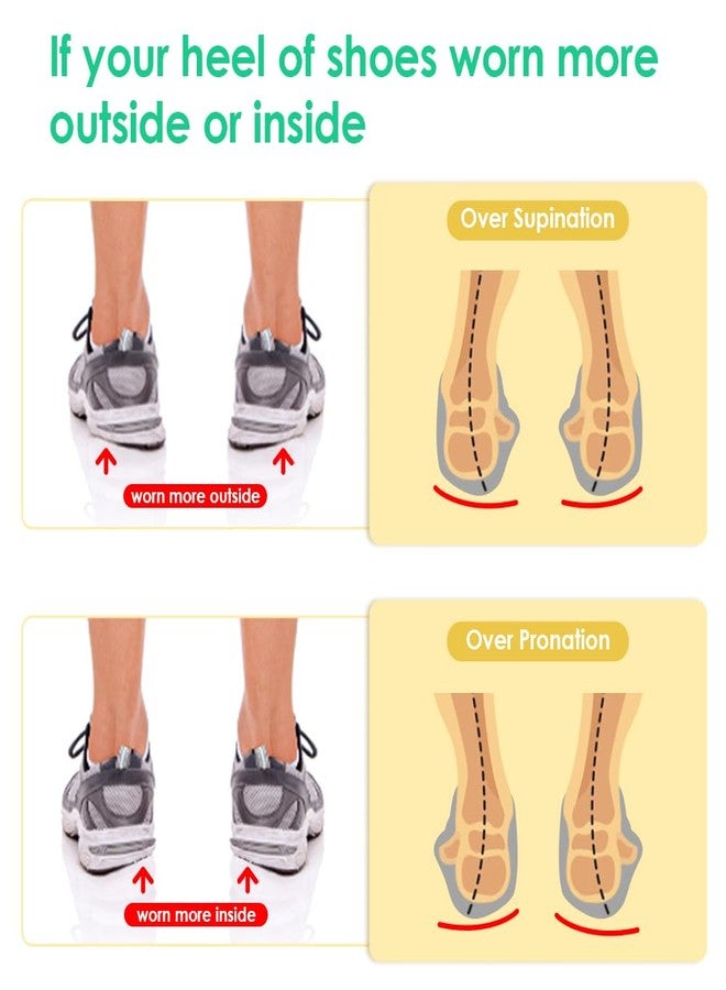 Skyfoot 2 Pairs Heel Wedges for Over Supination & Over Pronation, Re-Usable Adhesive Medial & Lateral Corrective Heel Inserts for Foot Alignment, Bow Legs (Clear, Large: Women 8-11 | Men 7.5-12.5) - Image 2