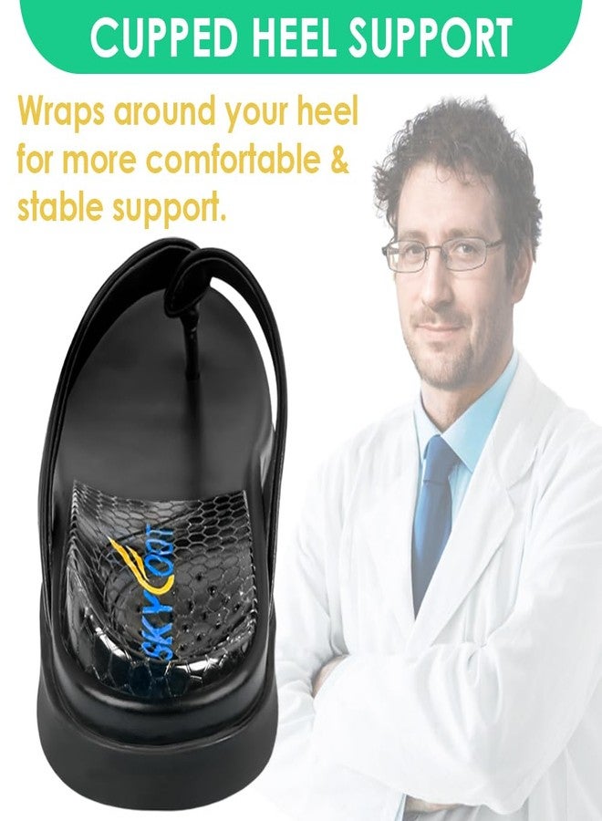 Skyfoot 2 Pairs Heel Wedges for Over Supination & Over Pronation, Re-Usable Adhesive Medial & Lateral Corrective Heel Inserts for Foot Alignment, Bow Legs (Clear, Large: Women 8-11 | Men 7.5-12.5) - Image 5