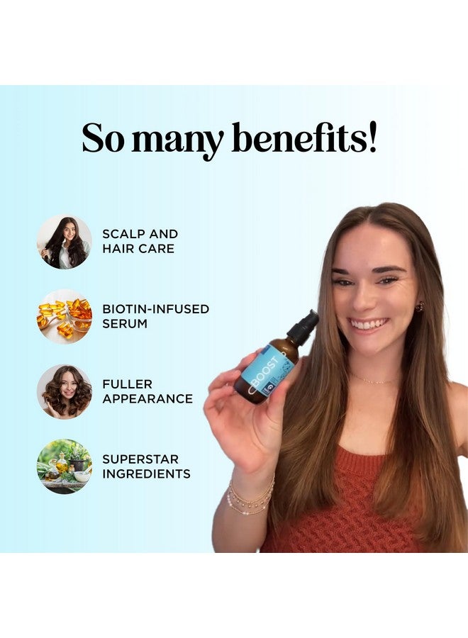 مايبل هوليستكس سيروم البيوتين لنمو الشعر - سيروم إكليل الجبل لتكثيف الشعر مع النعناع والكافيين وزيت الخروع الأسود لنمو الشعر - سيروم تكثيف الشعر لنمو الشعر للرجال والنساء - نباتي وخالٍ من القسوة - Image 3