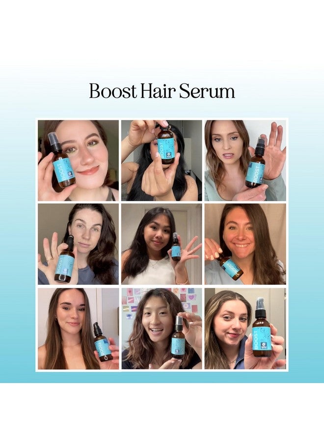 مايبل هوليستكس سيروم البيوتين لنمو الشعر - سيروم إكليل الجبل لتكثيف الشعر مع النعناع والكافيين وزيت الخروع الأسود لنمو الشعر - سيروم تكثيف الشعر لنمو الشعر للرجال والنساء - نباتي وخالٍ من القسوة - Image 2