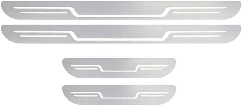 4Pcs Car Door Sill Protector for Fiat Egea Station Wagon (358) 2020-, Anti-Scratch Door Entry Guard Protective Film, Auto Scuff Plate Cover Accessories,Silver - Image 1