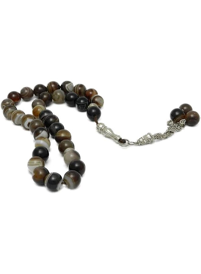 Amazing natural Solimani agate 33 beads rosary