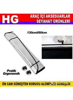 Folding Metallic Reflective Auto Window Sunshade 39183