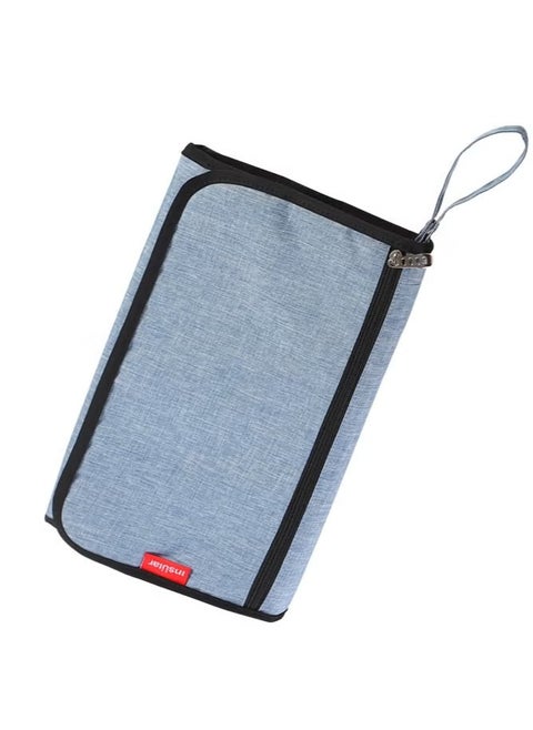 Baby Diaper Changing Pad with Cushioned Pillow and Multiple Pockets, 3 Layers Waterproof, Foldable and Portable Changing Mat for Infants
