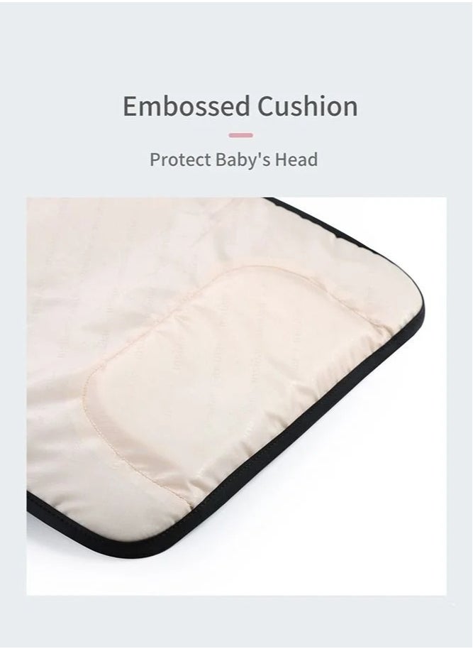MIXDE Baby Diaper Changing Pad with Cushioned Pillow and Multiple Pockets, 3 Layers Waterproof, Foldable and Portable Changing Mat for Infants  - Image 4