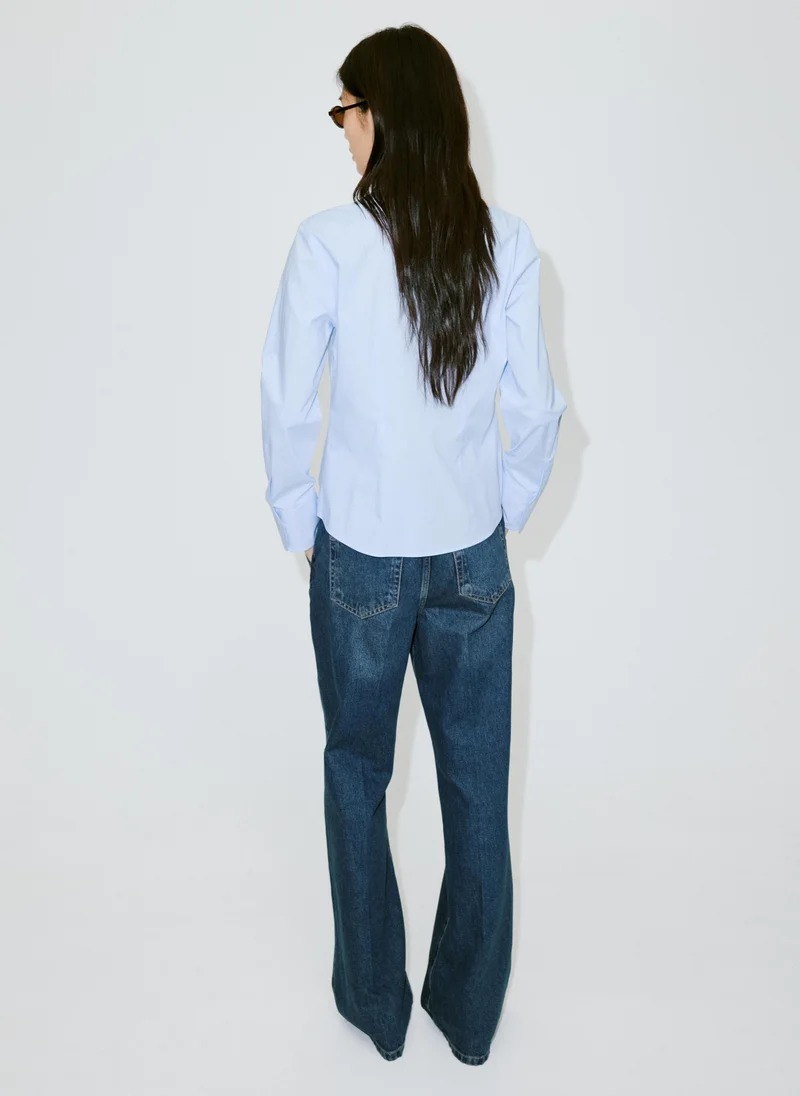 مانجو Slim-Fit Poplin Shirt
