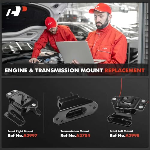 A-Premium 3PCS Engine Motor Mount and Transmission Mount Kit Compatible with Ford Mustang 1995 3.8L, Automatic Transmission - Image 2