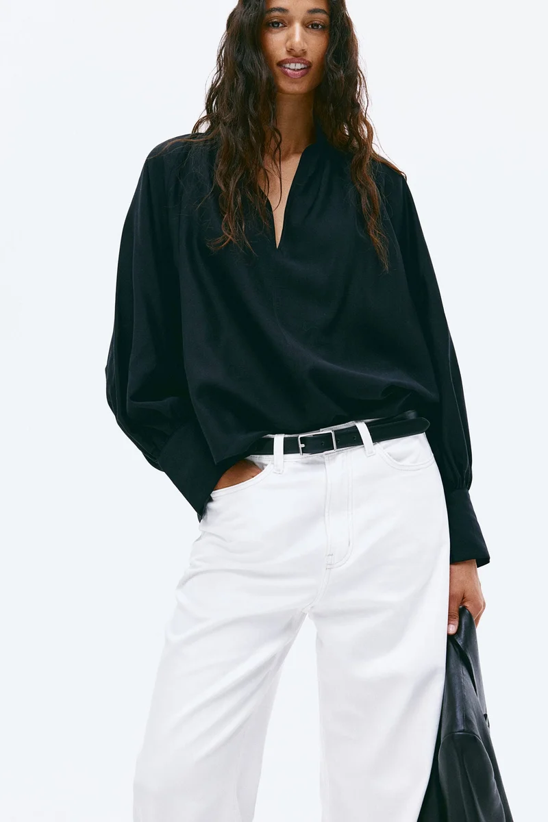 H&M Balloon-Sleeved Blouse