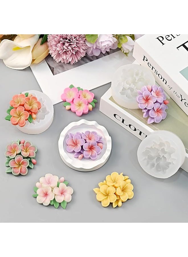 Happy D 3-piece set 3D flower silicone molds, candle molds, chocolate, cake, cupcake decoration molds, for DIY soap, wax, resin, polymer clay crafts - Image 4