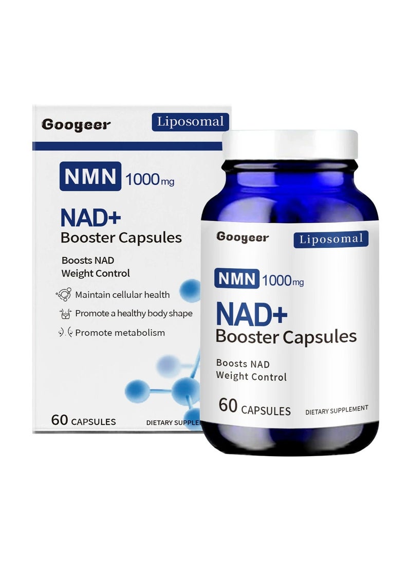 مكمل NAD 1000 مجم تعزيز 60 قطعة من مكمل NAD لعملية التمثيل الغذائي للطاقة الخلوية وإصلاحها - Image 1