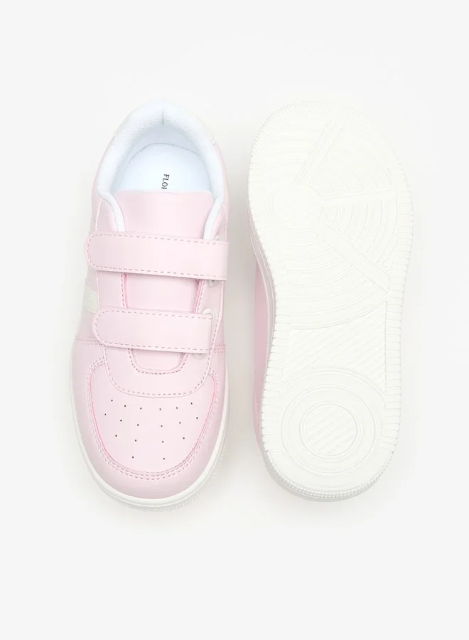 فلورا بيلا من شو إكسبرس Girls Panelled School Shoes With Hook And Loop Closure