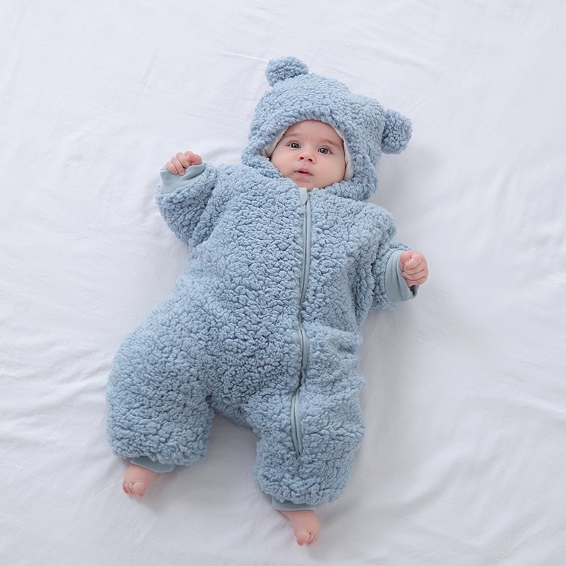 Newborn baby sleeping bag children''s anti-startle spring and summer thin anti-kick quilt baby autumn and winter imitation lamb wool Universal - Image 3