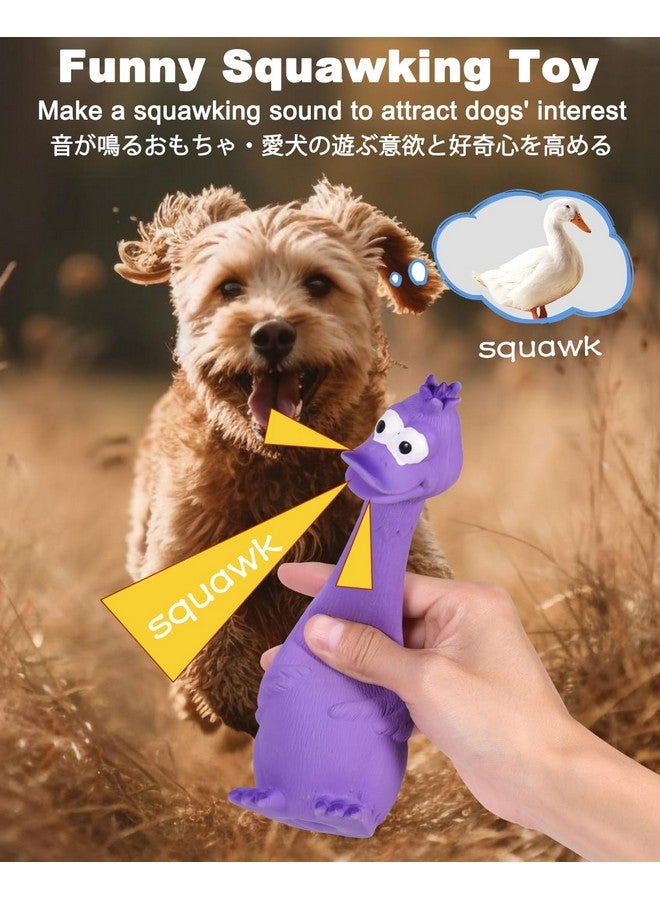 SCHITEC Squeaky Dog Toys, [2 Pack] Squawking Latex Toy with Interactive Squeaker, Squeak Rubber Duck Chicken for Medium Small Dogs - Image 2