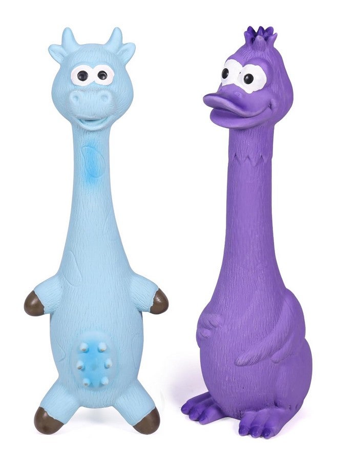 SCHITEC Squeaky Dog Toys, [2 Pack] Squawking Latex Toy with Interactive Squeaker, Squeak Rubber Duck Chicken for Medium Small Dogs - Image 1
