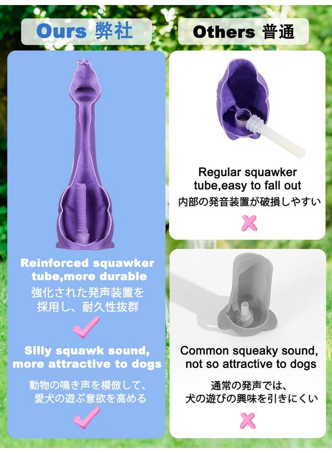 SCHITEC Squeaky Dog Toys, [2 Pack] Squawking Latex Toy with Interactive Squeaker, Squeak Rubber Duck Chicken for Medium Small Dogs - Image 4