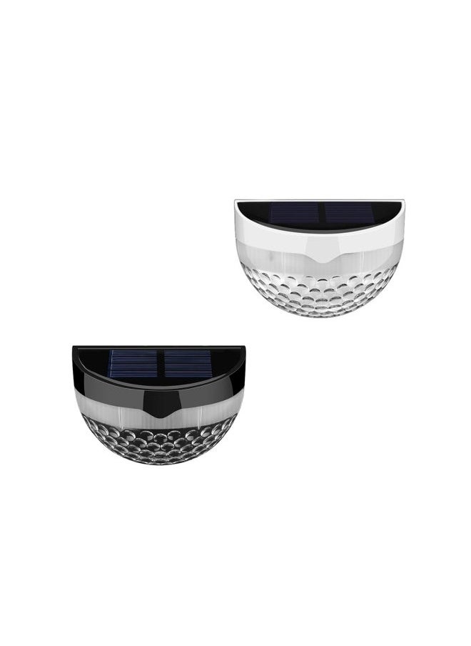 NIBEMINENT 4-Piece Solar Powered Wall Lamp White 3.5x2.4x1.9inch  - Image 2