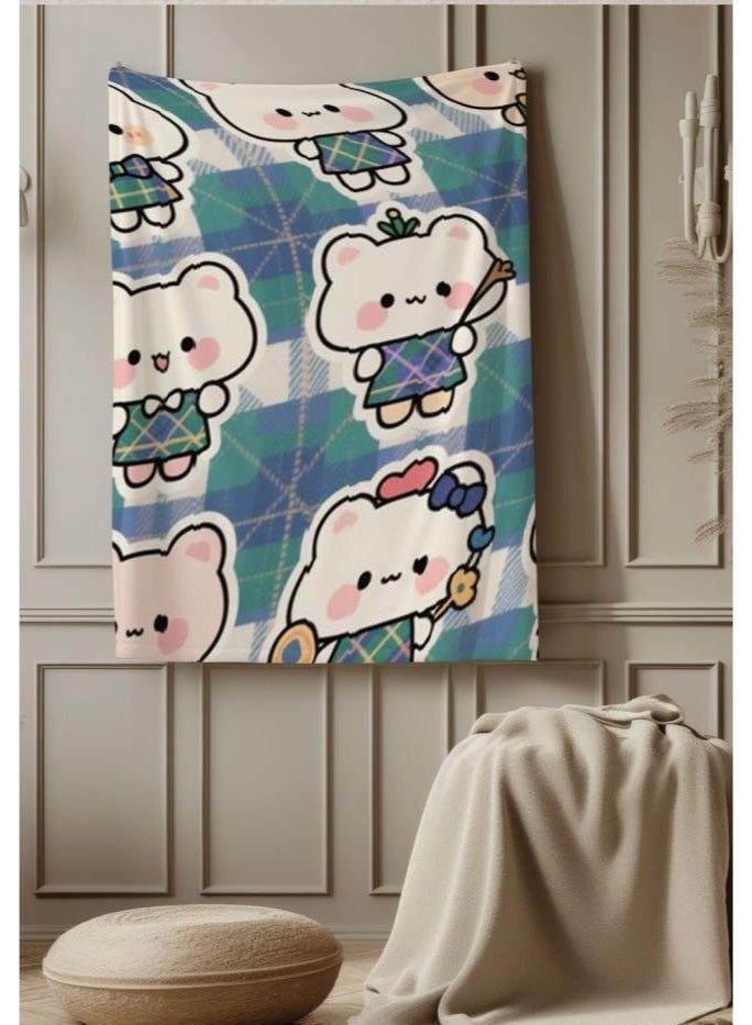 عام بطانية رقيقة من الفانيلا الكرتونية للأطفال والرضع (دافئة ومريحة، ومناسبة للنوم والألعاب) 70 سم * 100 سم - Image 3