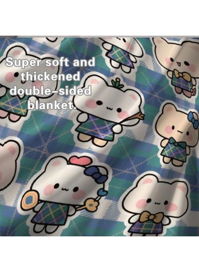 عام بطانية رقيقة من الفانيلا الكرتونية للأطفال والرضع (دافئة ومريحة، ومناسبة للنوم والألعاب) 70 سم * 100 سم - Image 5