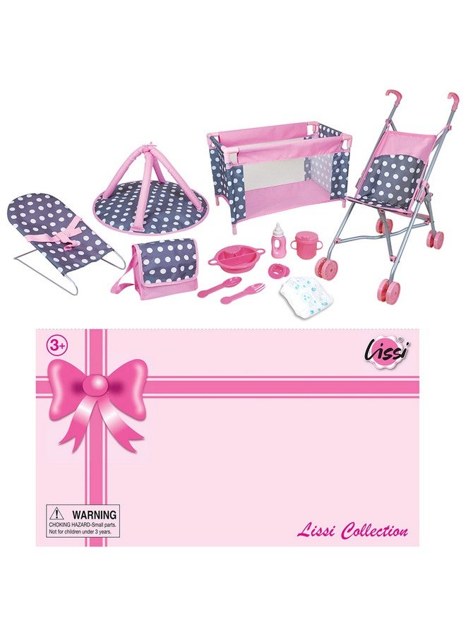 Lissi 5 Piece Doll Deluxe Nursery Play Set with Accessories - Image 3