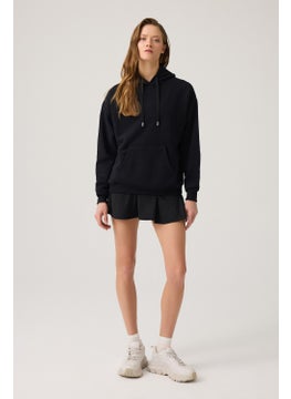 Los Ojos Black Wide Fit Hooded Sweatshirt Hooded Sweat  - Image 2
