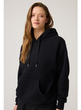 Los Ojos Black Wide Fit Hooded Sweatshirt Hooded Sweat  - Image 4