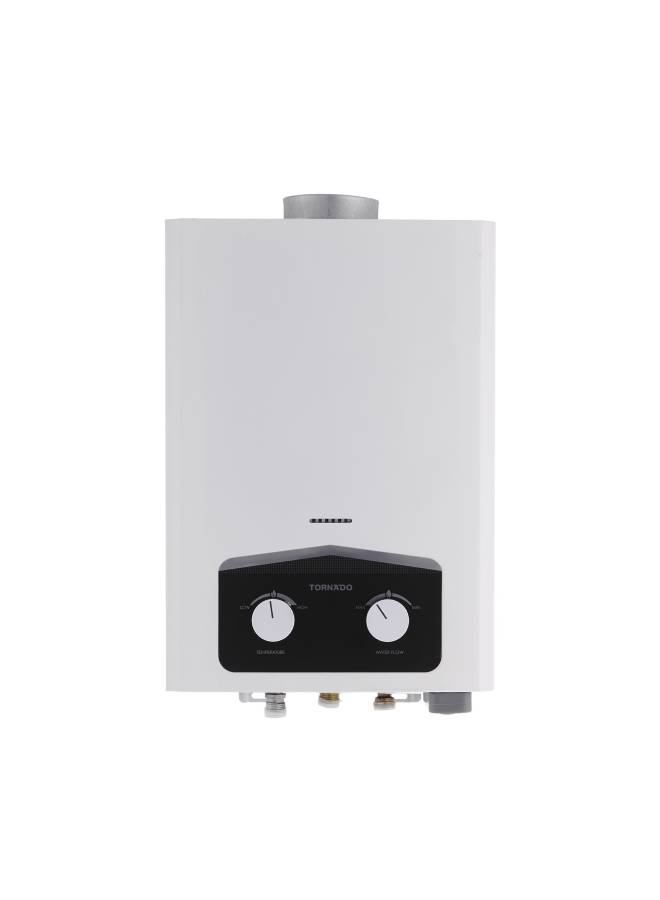 TORNADO Gas Water Heater 6 Liter Digital, Petroleum Gas, GHM-C06CTE-W White - Image 1