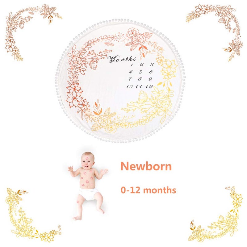 [Long service life] Milestone Blanket, Baby Monthly Milestone Blanket Girl Boy Include Frame, Soft Fleece Flannel Photography Background for Newborn Mom Gift Baby Gift, 52 Inches Diameter (Style B, Heart Shape Frame) Permanent & temporary usable Space saving design picks Trendy budget practical design All storage space compatible Easy daily handling design Classic trendy design picks No overseas transit wait Long term use design Wide daily application Multi stock guarantee supply Upgraded general grade quality Odor free color Repeated use trusted quality Multi-source stock guarantee Worth purchasing Safe approved storage space Highly recommended by buyers Diverse operating method fit Practical experience crafted Natural tone color options Stable local goods source Exclusive new launch Wear resistant Limited availability - Image 2