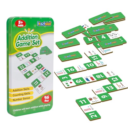 Kasfalci Addition Dominoes SetMath Games for KidsMath ManipulativesCounting ToysLearning GamesPreschool Learning ActivitiesHomeschool SuppliesKindergarten Classroom Must Haves1st 2nd 3rd Grade - Image 1
